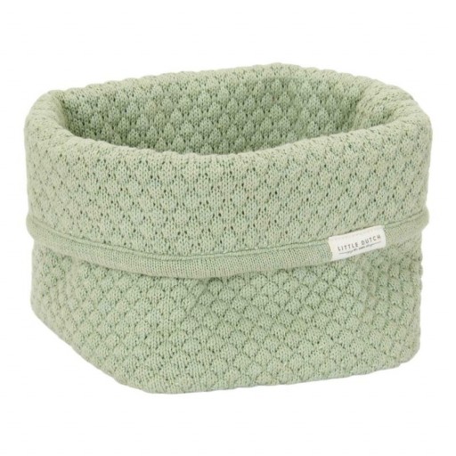 Cesta de Almacenamiento pequeña de Punto – Little Dutch - Color Puro Sage