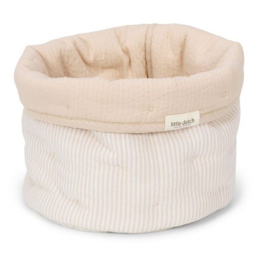 Cesta de Almacenamiento Pequeña Little Dutch – Colección Puro Beige Suave