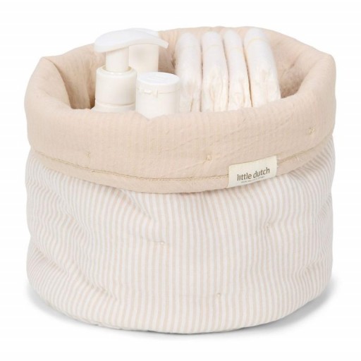 Cesta de Almacenamiento Pequeña Little Dutch – Colección Puro Beige Suave [1]