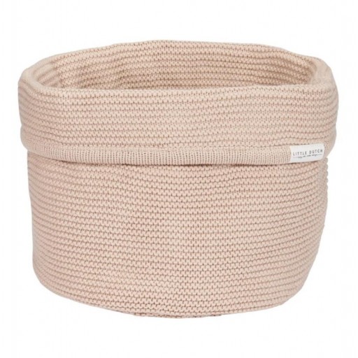 Cesta de Almacenaje Redonda en Punto Beige – Little Dutch [0]