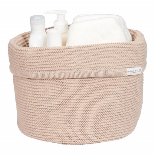 Cesta de Almacenaje Redonda en Punto Beige – Little Dutch [1]