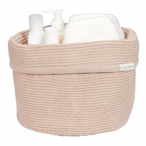 Cesta de Almacenamiento de Punto Redonda – Little Dutch - Color Beige [1]