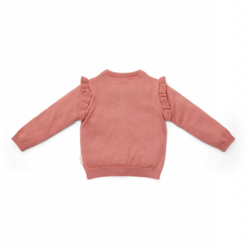 Chaqueta de Punto con Flores – Rosa Cálido – Little Dutch [1]