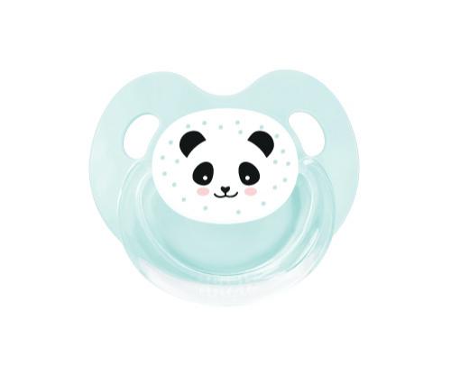 Chupete Retro Aqua Panda - Fisiológica Silicona