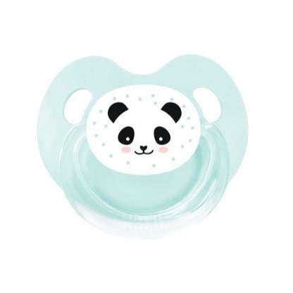 Chupete Retro Aqua Panda - Fisiológica Silicona