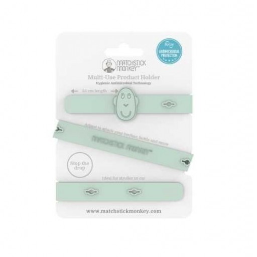 Cinta Sujeta Mordedores y Chupetes – Matchstick Monkey, color Verde Menta [0]