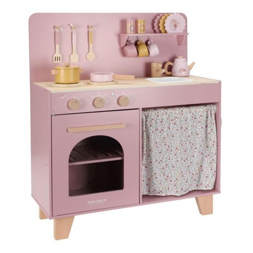 ​Cocina rosa de madera Little Dutch FSC [0]