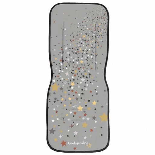 Colchoneta BimbiPirulos para Silla Paseo Universal mod. Stars color gris