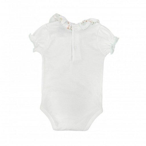 ​Conjunto bebé Babidu body y cubrepañal estampado con volante [1]
