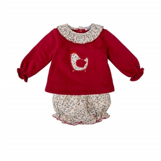 Conjunto felpa bebé niña granate modelo Alameda [0]