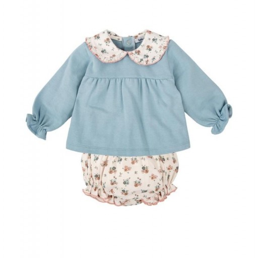 Conjunto bebé niña azul empolvado modelo Mahonia [0]