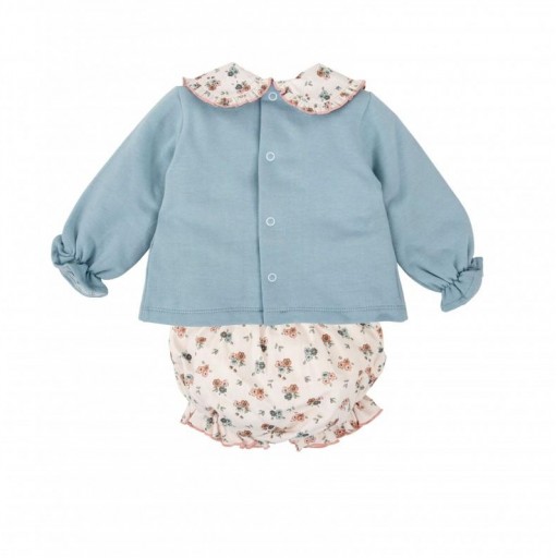 Conjunto bebé niña azul empolvado modelo Mahonia [1]