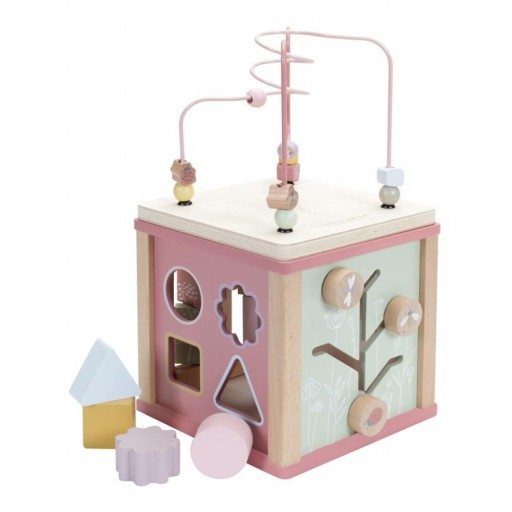 Cubo de actividades Flowers color rosa Little Dutch [0]