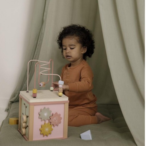 Cubo de actividades Flowers color rosa Little Dutch [1]