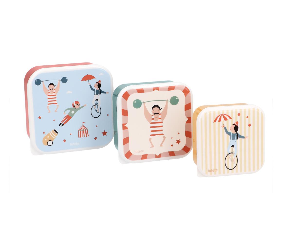 3 Cajas Almuerzo mod. Circus Show - Tutete
