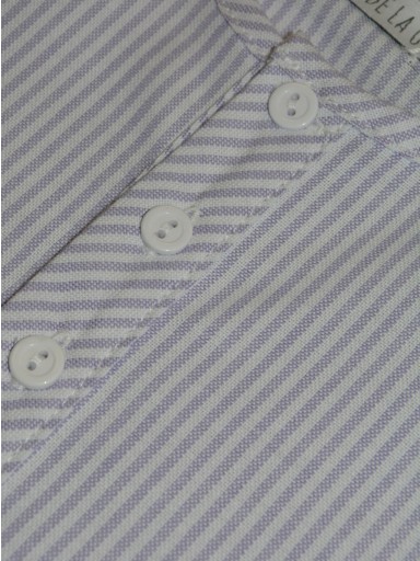 Camisa bebé rayas malva manga corta – Paloma de la O [1]