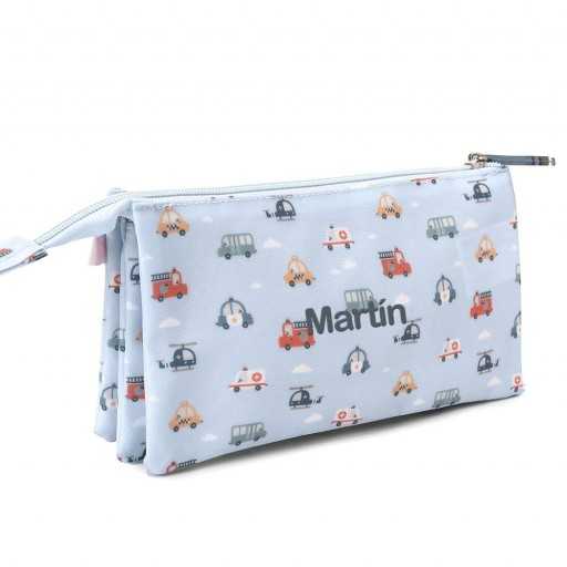 Estuche 3 Compartimentos City Cars Personalizable - Tutete [4]
