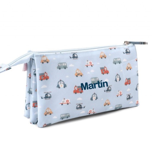 Estuche 3 Compartimentos City Cars Personalizable - Tutete [2]