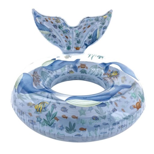 Flotador con cola de ballena Little Dutch Ocean Dreams Blue 91 cm