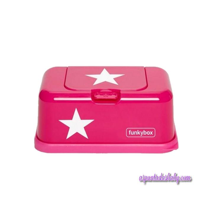 Caja Toallitas Funkybox mod. Estrella color fucsia. 