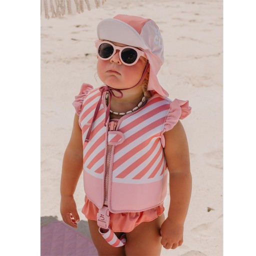 ​Gorro Playa Bebé Monnëka Whale Pink UV50+ [2]