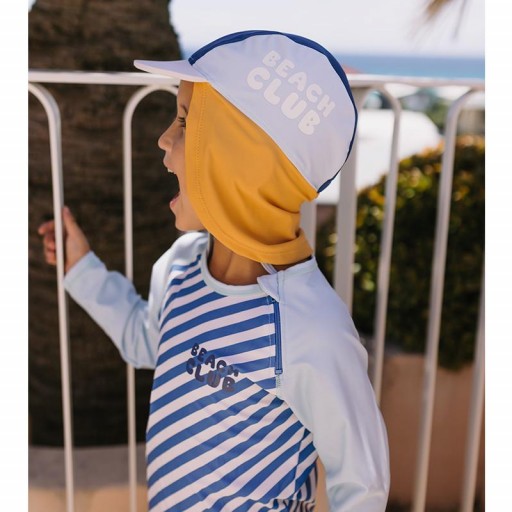 Gorro Playa Bebé Monnëka Whale Pink UV50+ [3]