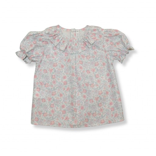 Blusa bebé estampado floral con cuello volante – Paloma de la O