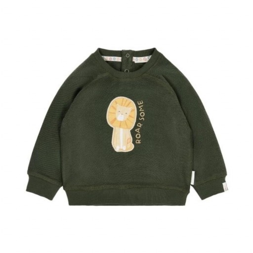Sudadera León Safari Deep Olive - Little Dutch