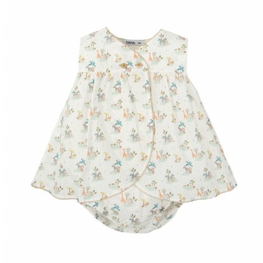 ​Conjunto bebé niña Babidu vestido estampado safari y braguita [0]