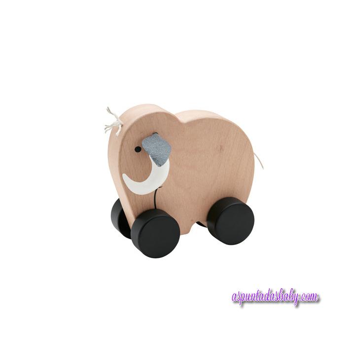 Juguete mamut con ruedas