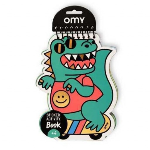 ​Cuaderno de pegatinas Omy Dino en patinete