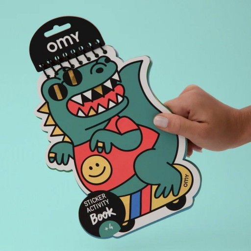 ​Cuaderno de pegatinas Omy Dino en patinete [1]