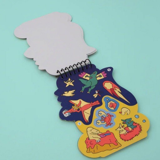 ​Cuaderno de pegatinas Omy Dino en patinete [2]
