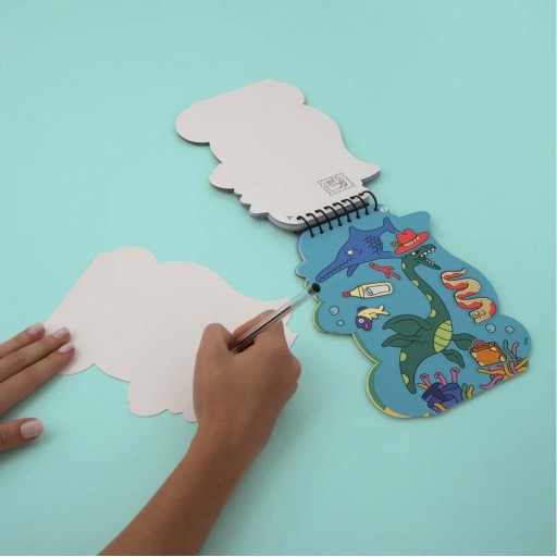 ​Cuaderno de pegatinas Omy Dino en patinete [4]