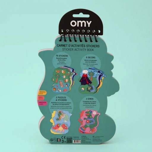 ​Cuaderno de pegatinas Omy Dino en patinete [5]
