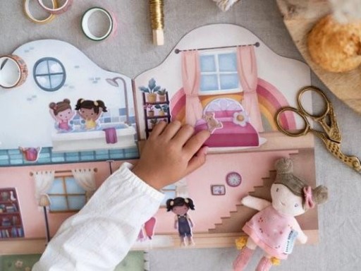 Libro de Pegatinas Reutilizables Little Dutch – Crea tu Historia “Casa de Rosa” [4]