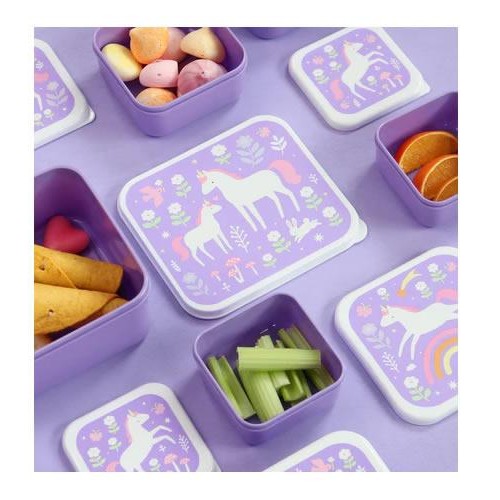 Set de Cajas para Alimentos y Meriendas mod. Unicornios - 4 Piezas [2]