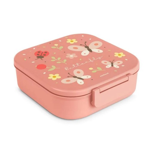Lunchbox Butterfly de Miniland – Caja de comida infantil con 4 compartimentos