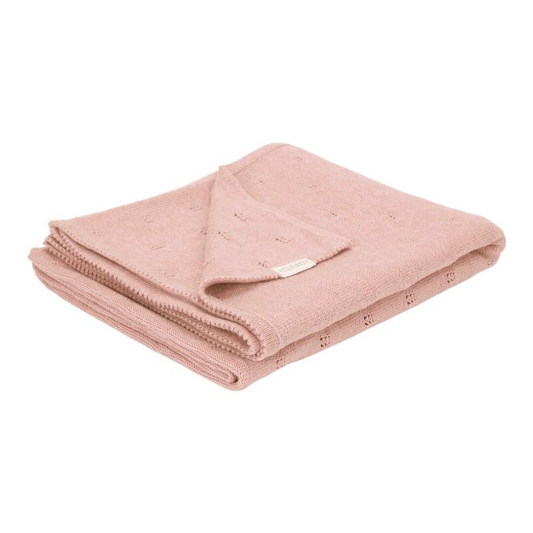 Manta de punto para cuna Pure Blossom - Little Dutch