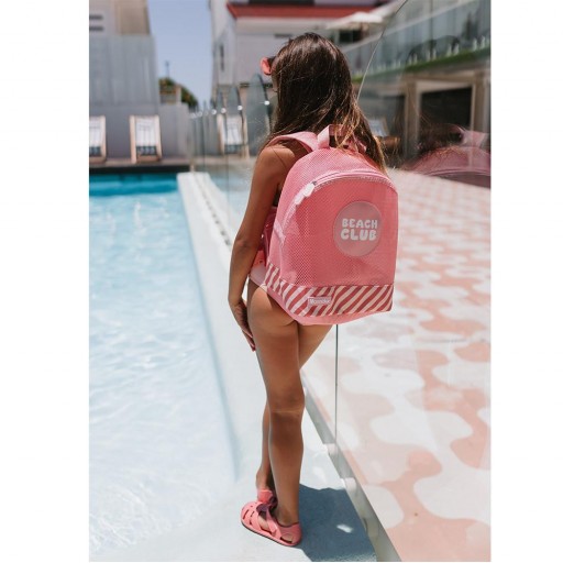 Mochila Infantil Antiarena Stripes Bloom & Blush Monnëka [2]
