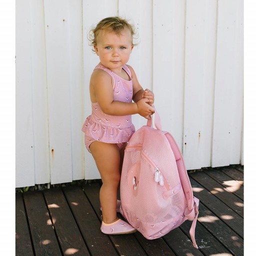 Mochila Infantil Antiarena Whale Pink Monnëka [4]