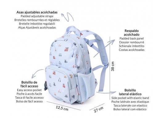 Mochila Infantil City Cars Personalizable - Tutete [5]