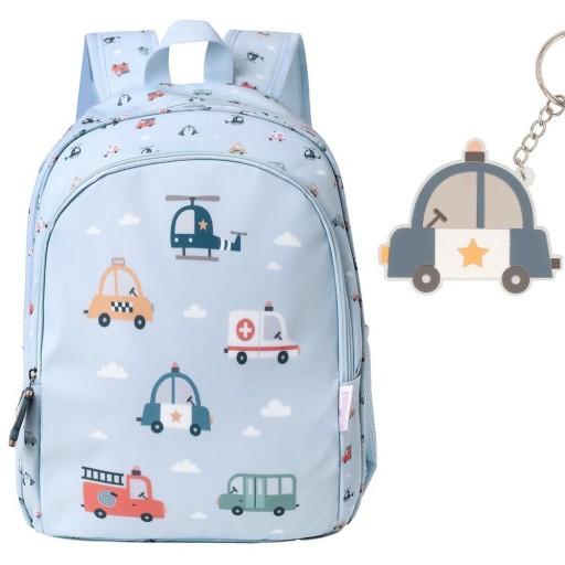 Mochila Mediana City Cars + Llavero Personalizable - Tutete [1]