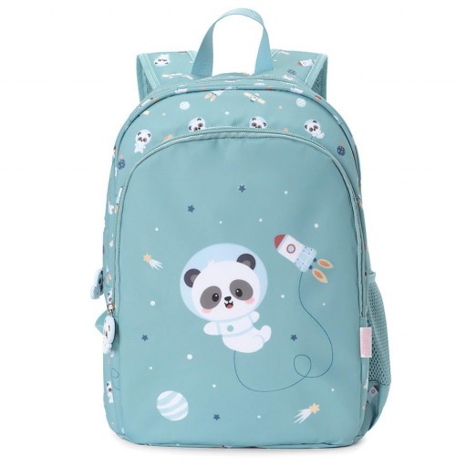 Mochila Mediana con Llavero Personalizable Tutete mod. Pandas in Space