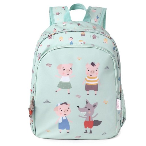 Mochila Mediana The Three Little Pigs + Llavero Personalizable - Tutete
