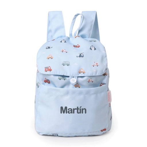 Mochila Pequeña Tela City Cars Personalizable -  Tutete [2]