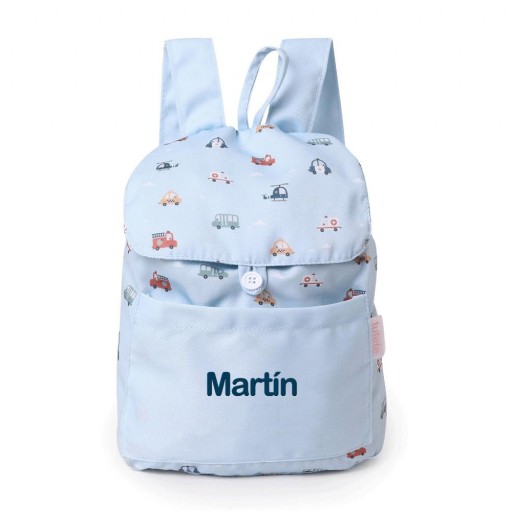 Mochila Pequeña Tela City Cars Personalizable -  Tutete [3]