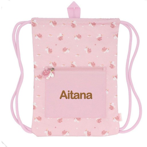 Mochila Saco Impermeable Unicorn Personalizable [1]