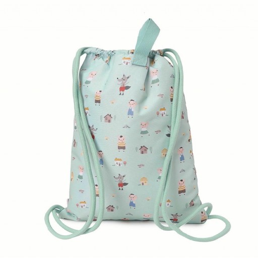 Mochila Saco Impermeable The Three Little Pigs Personalizable - Tutete [4]