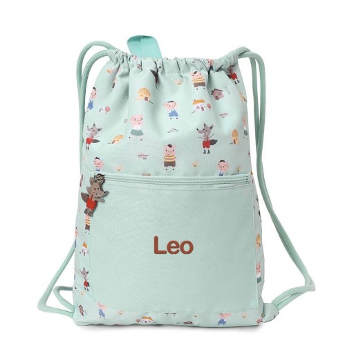 Mochila Saco Impermeable The Three Little Pigs Personalizable - Tutete [2]